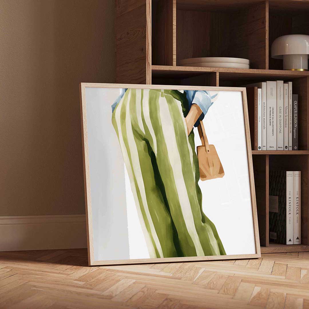 Gestreepte broek Poster