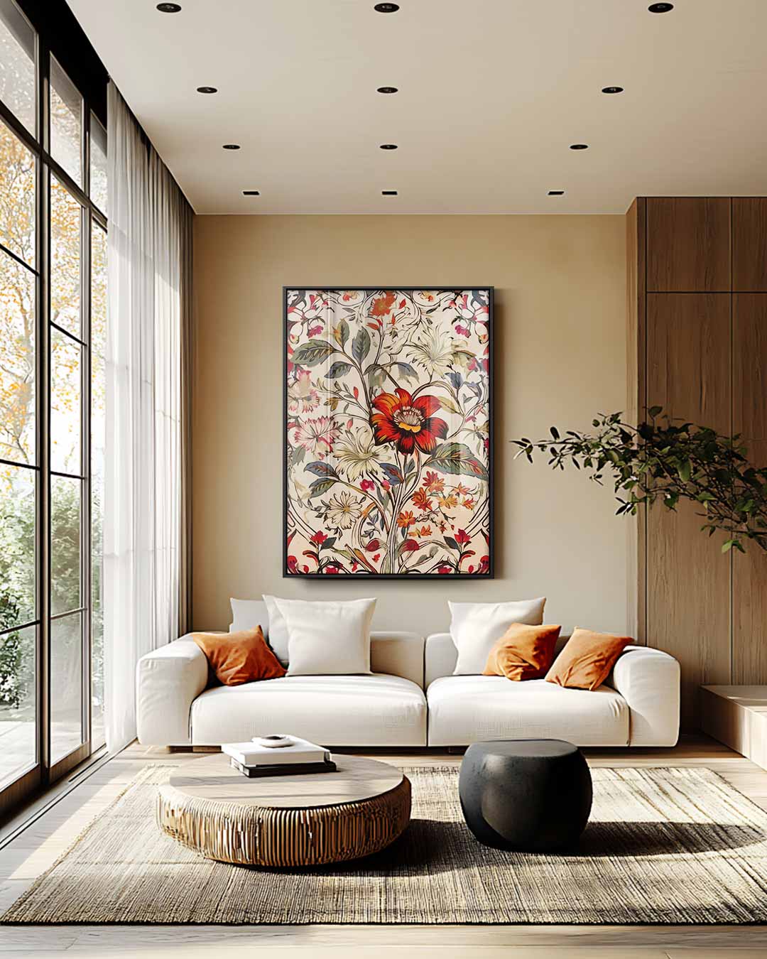 Bloemenpracht op Canvas Kunstwerk-canvas-dibond-plexiglas-wanddecoratie-WallArtistic