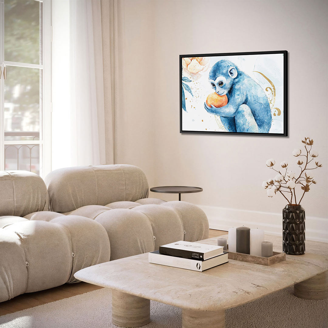 Dromerige blauwe aap Kunstwerk