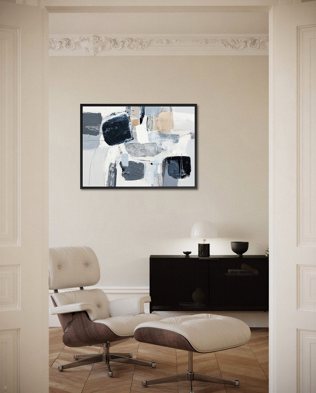 Dynamische vormen compositie Kunstwerk
