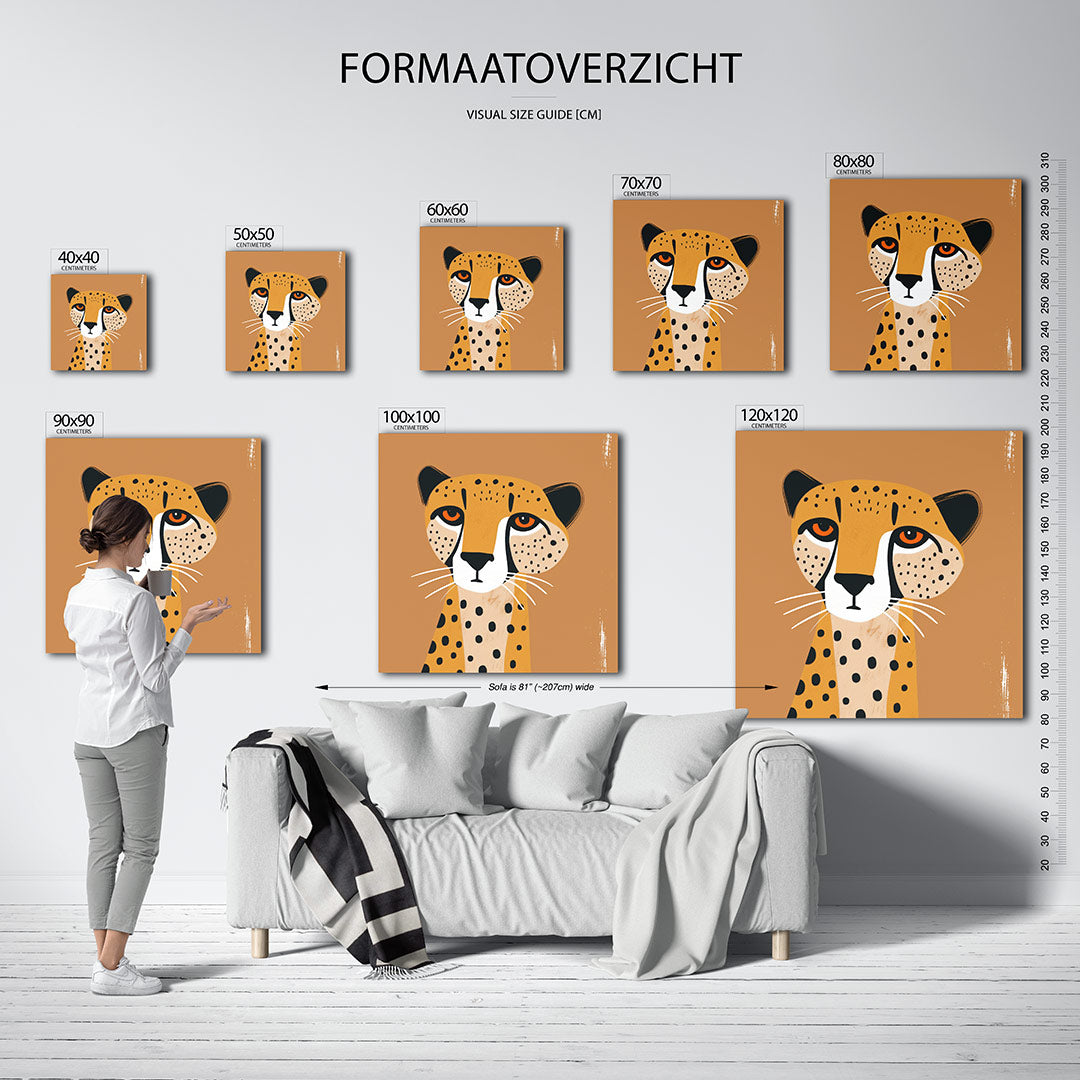 Gestileerde luipaard Kunstwerk