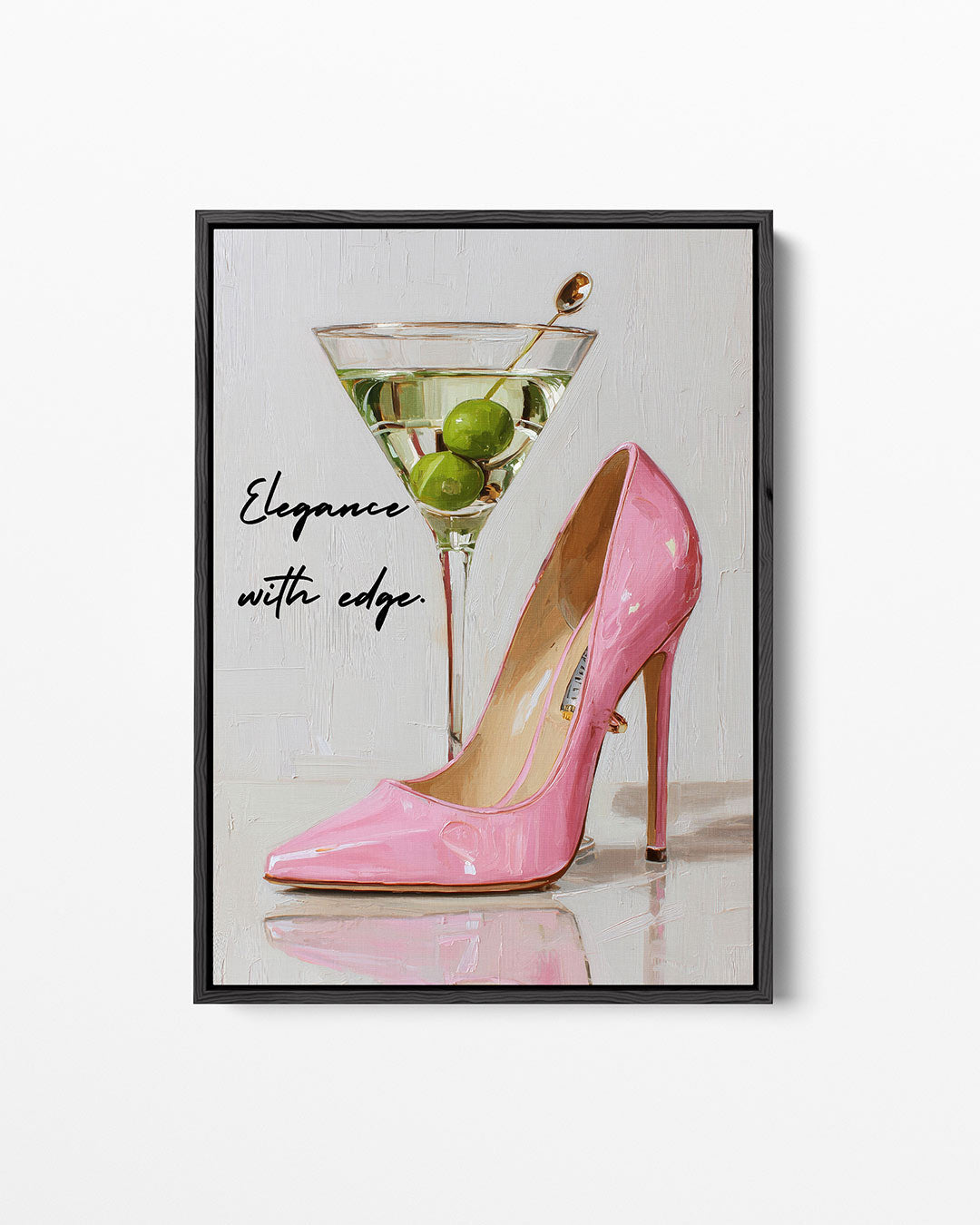 Cocktail en schoen Kunstwerk