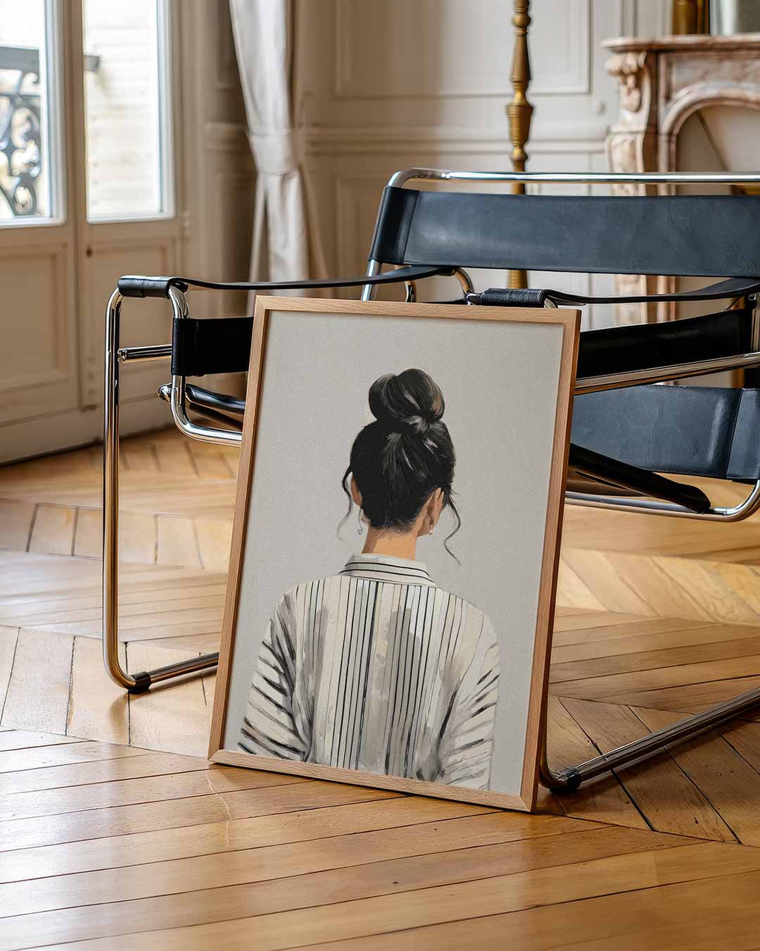 Elegante Gestreepte Stijl Poster-WallArtistic