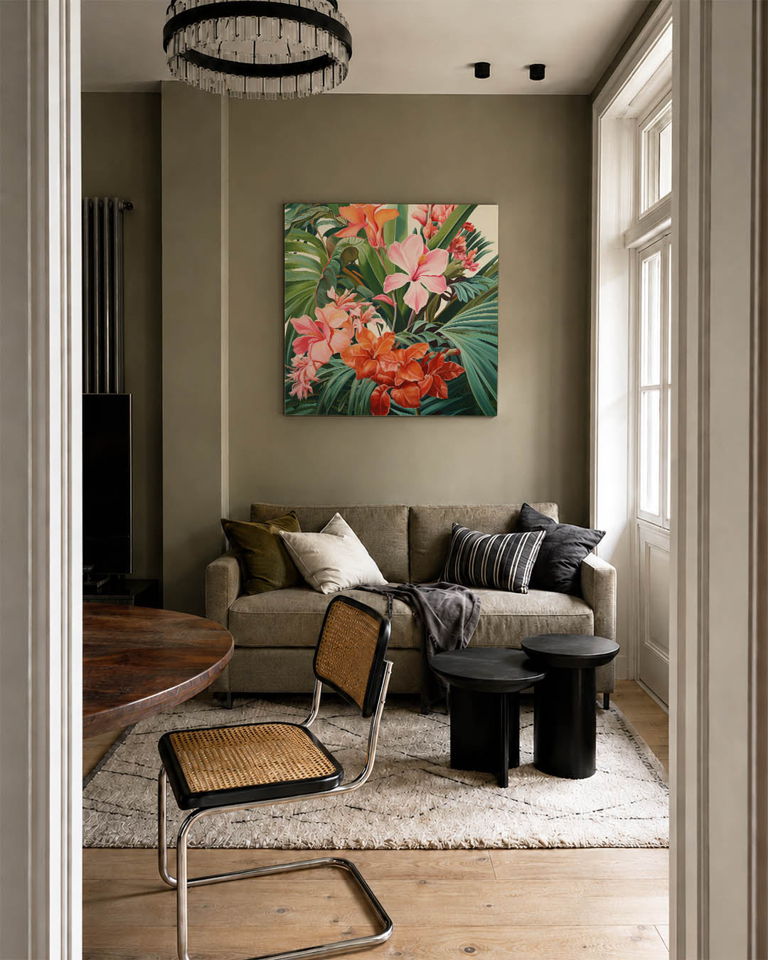 Bloemrijke jungle Kunstwerk