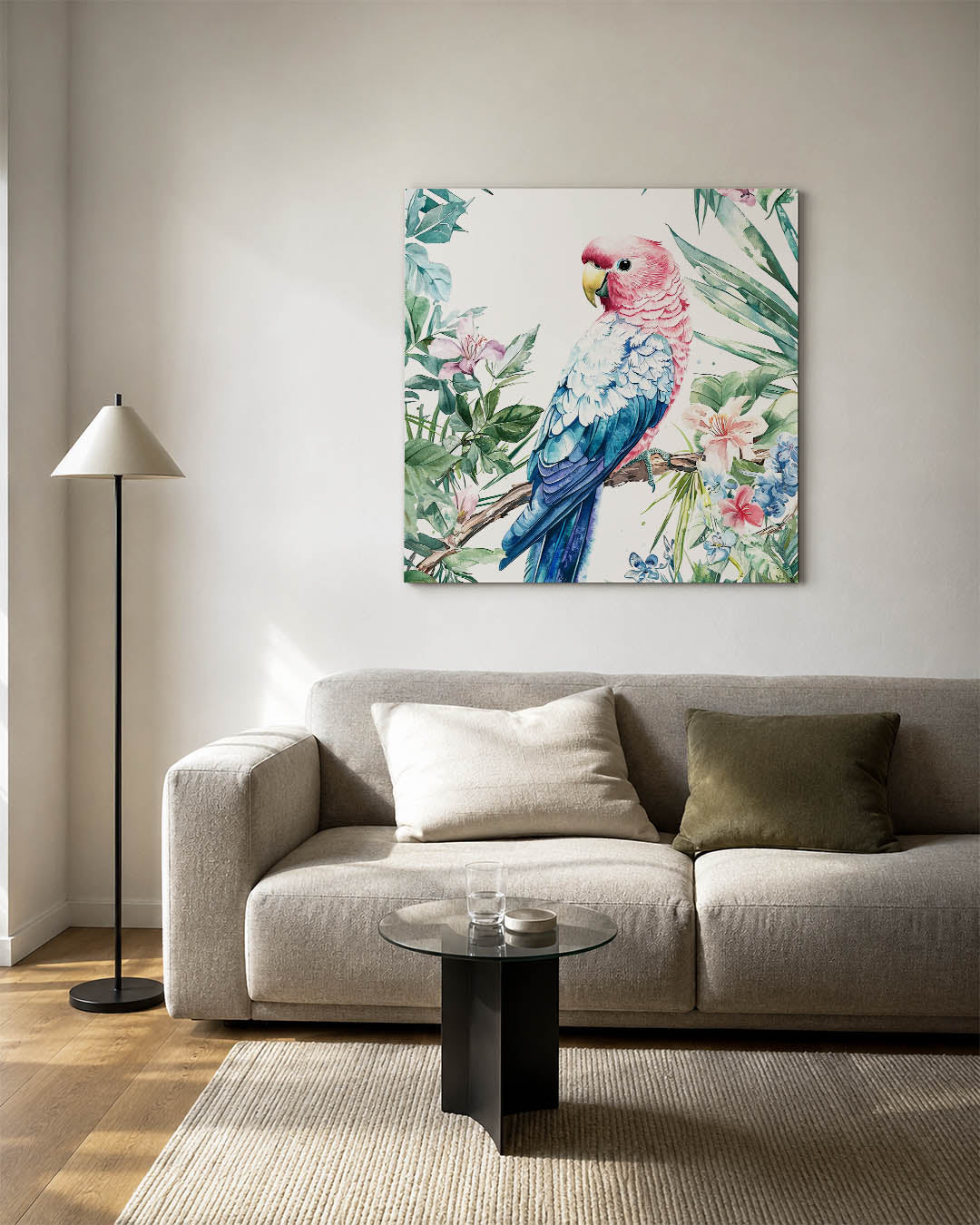 Vrolijke papegaai Kunstwerk
