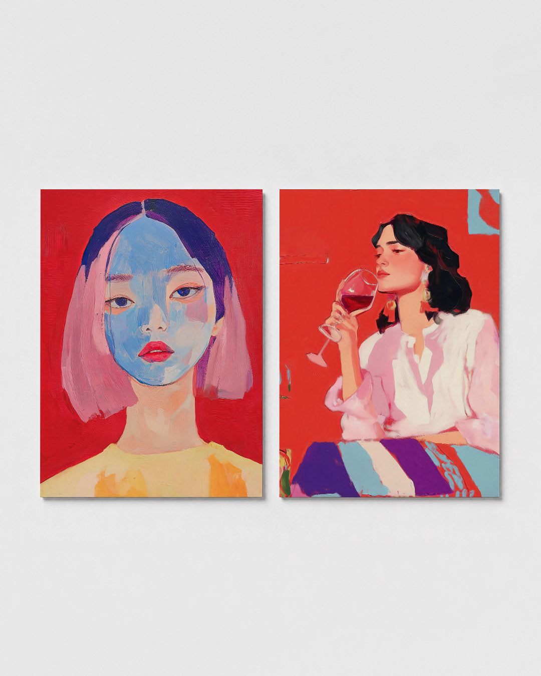 Kleurrijk portret Posterset