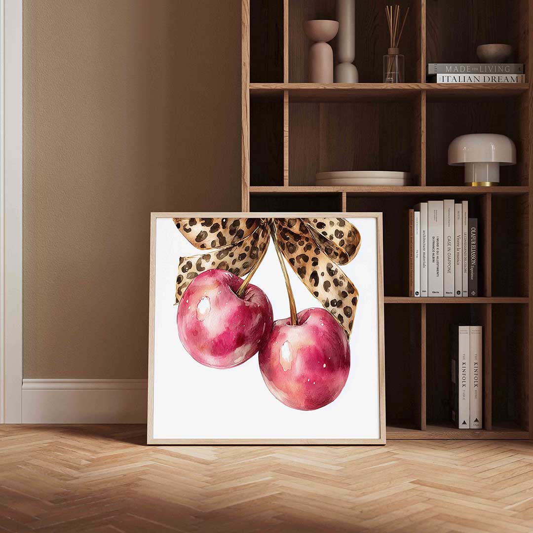 Kersen met strik Poster