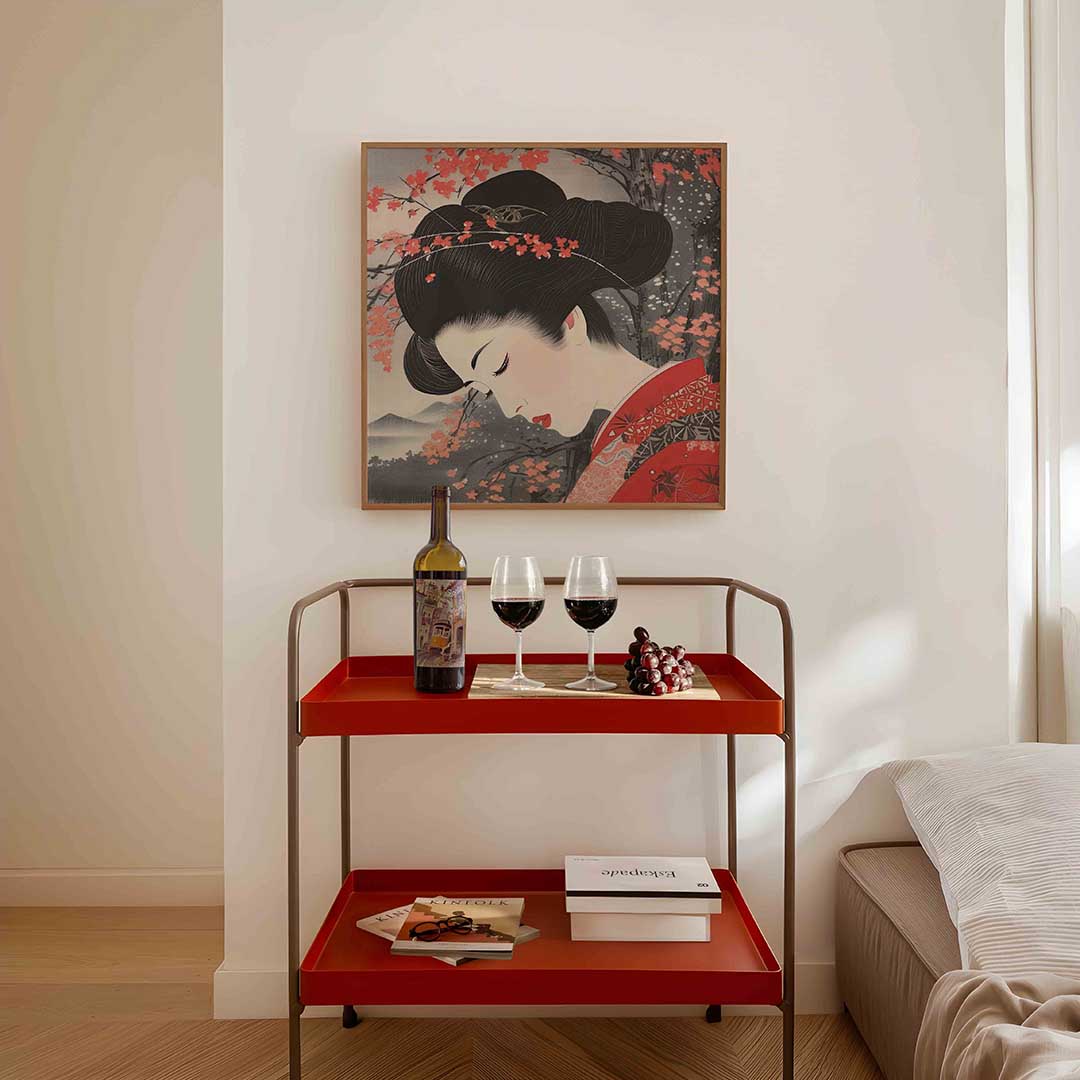 Vrouw met bloemen Poster