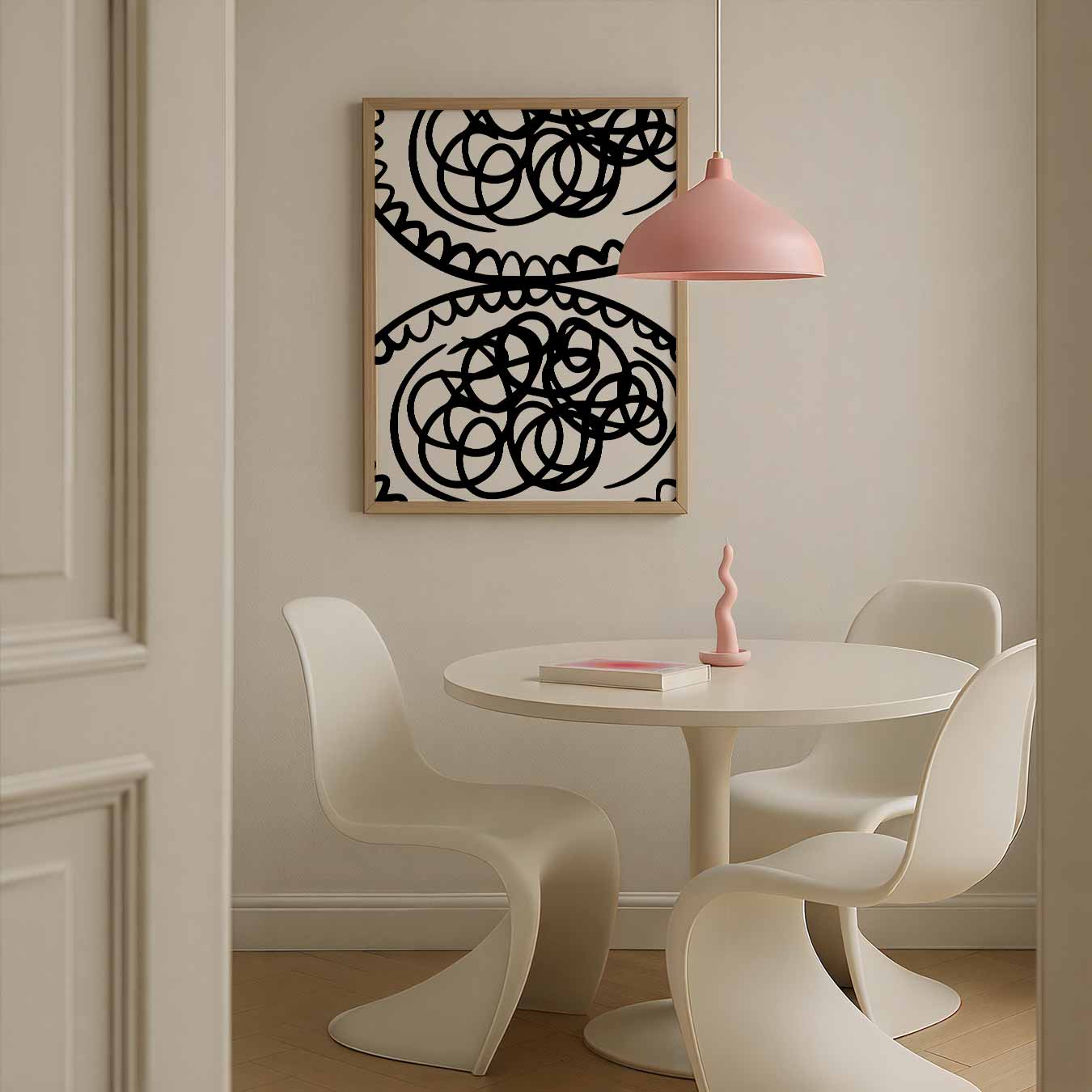 Elegante Krullende Patronen Poster-WallArtistic