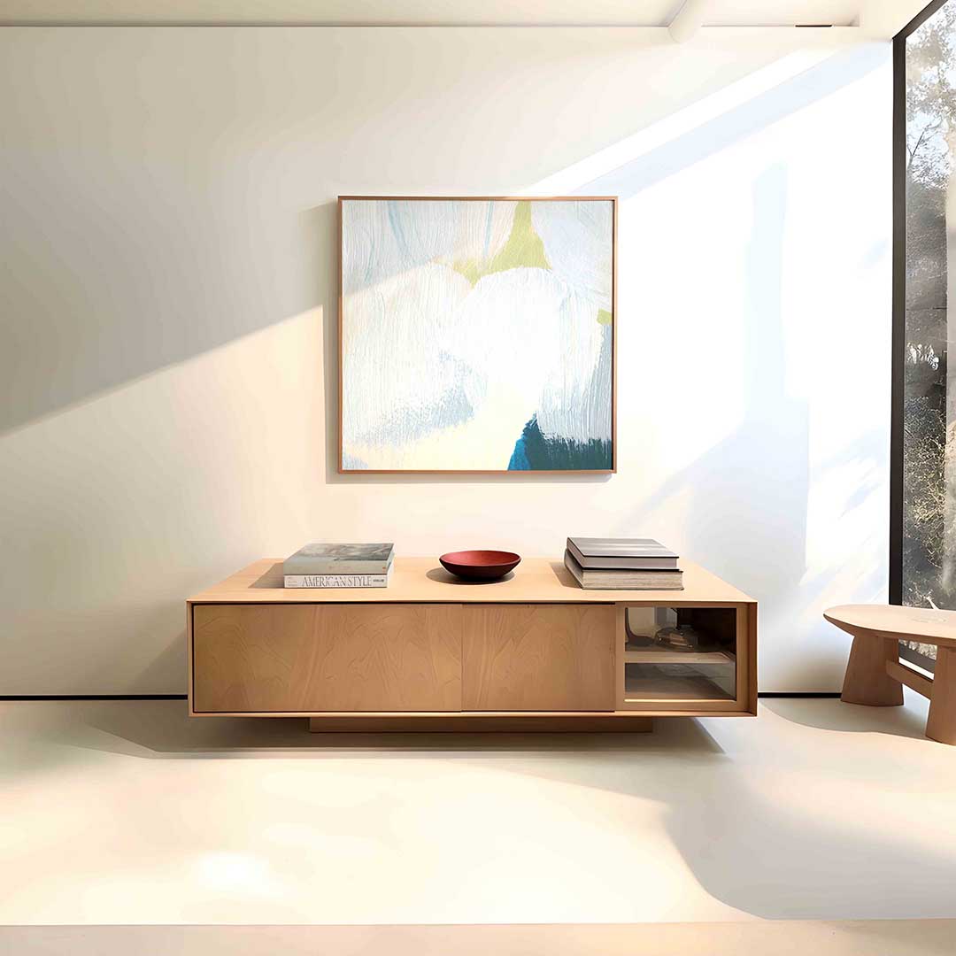Abstracte penseelstreken Poster