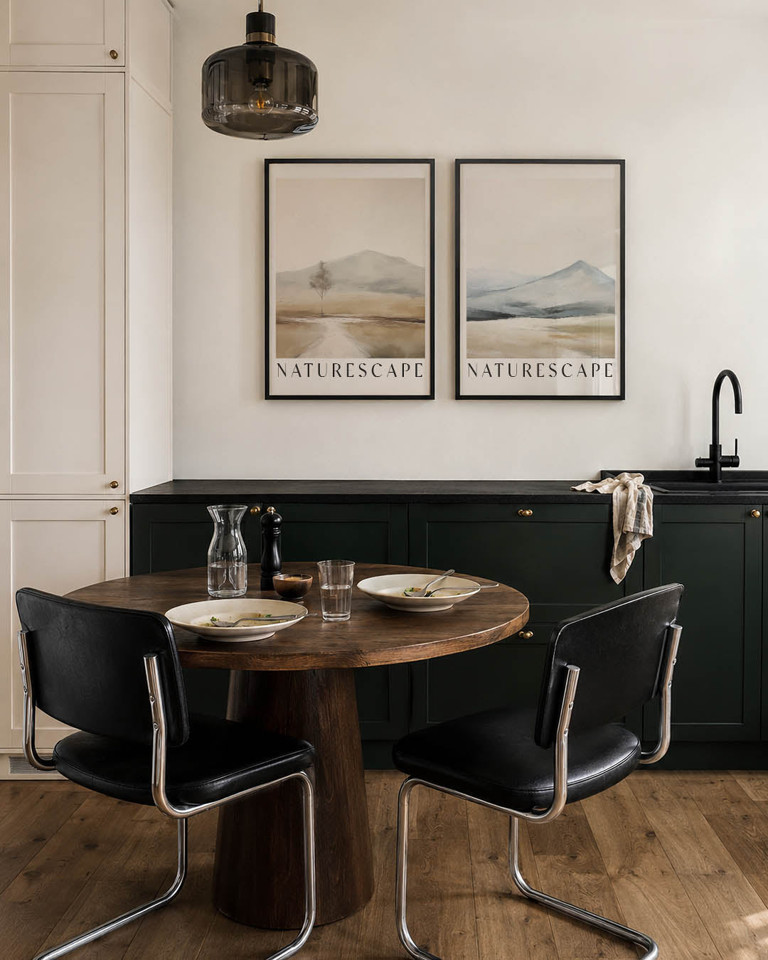 Rustige natuurlandschap Posterset