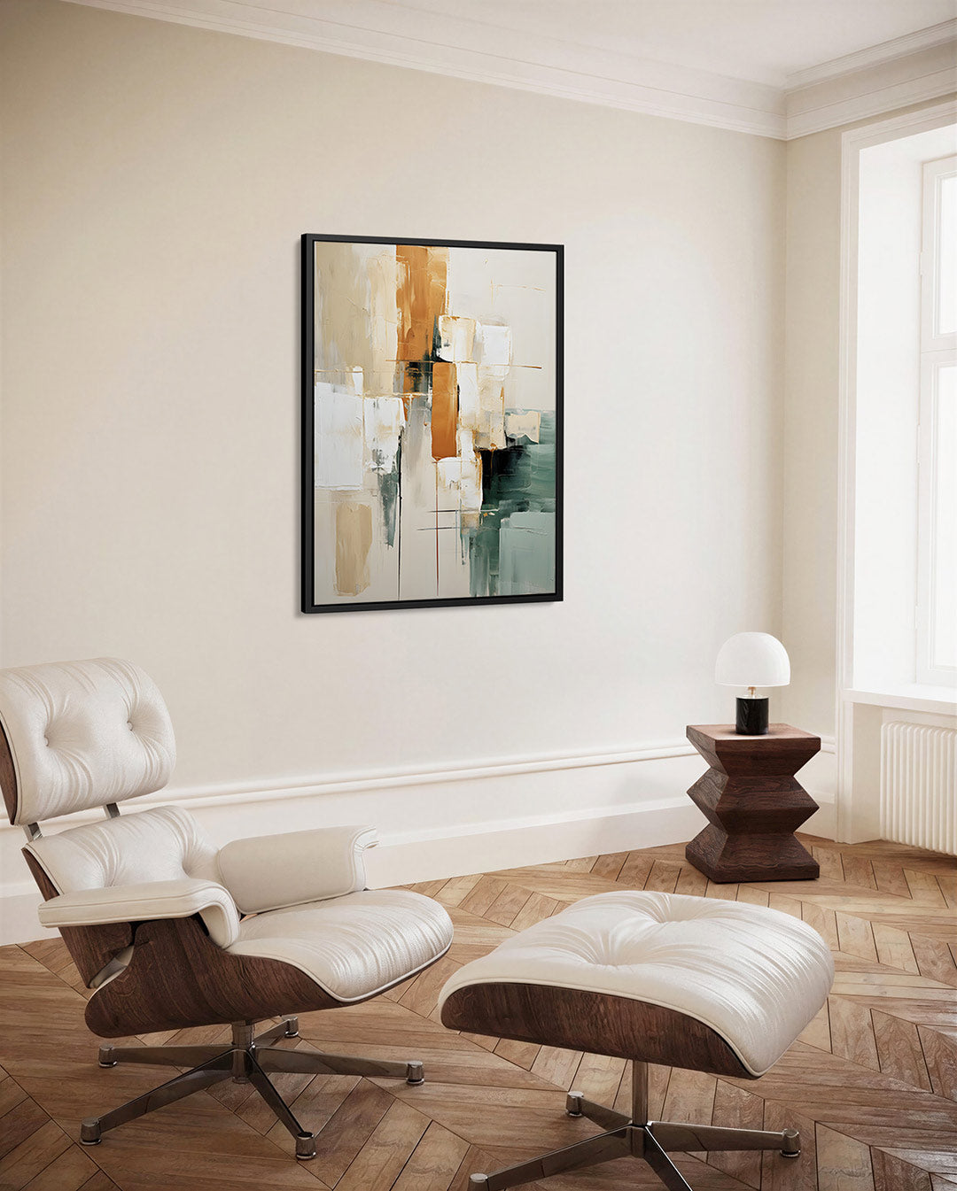 Geometrische kleurencompositie Kunstwerk