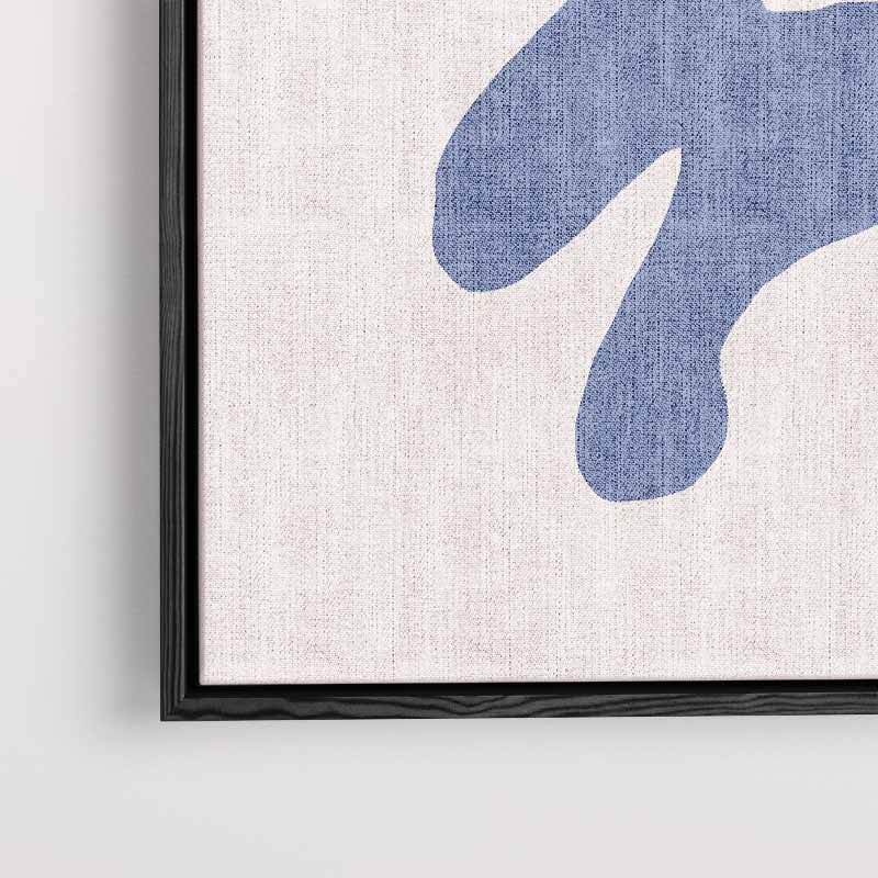 Abstracte Blauwe Vormen Kunstwerk-canvas-dibond-plexiglas-wanddecoratie-WallArtistic