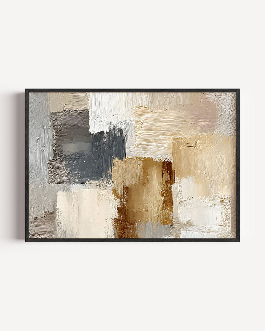 Abstracte beige en grijze vlakken Poster