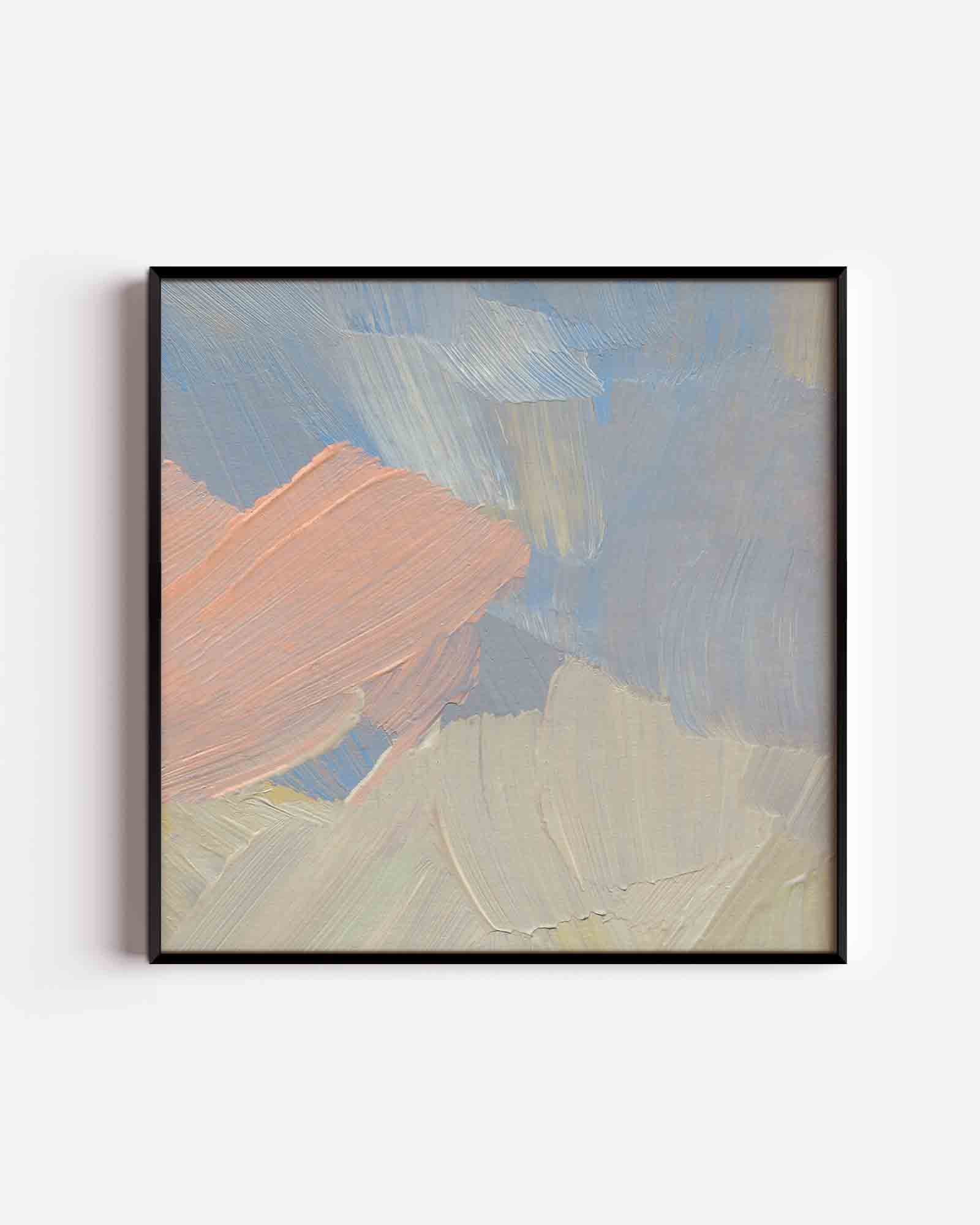 Abstracte penseelstreken Poster