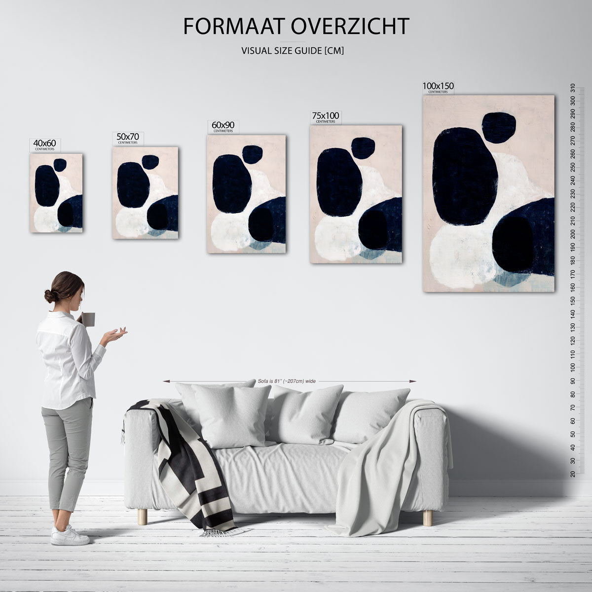 Organische vormen compositie Kunstwerk