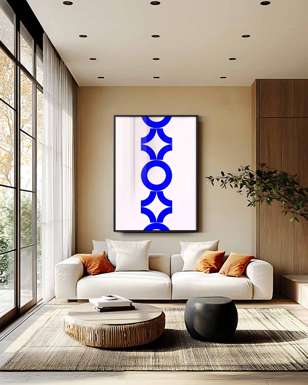 Modern Geometrisch Patroon Kunstwerk-canvas-dibond-plexiglas-wanddecoratie-WallArtistic