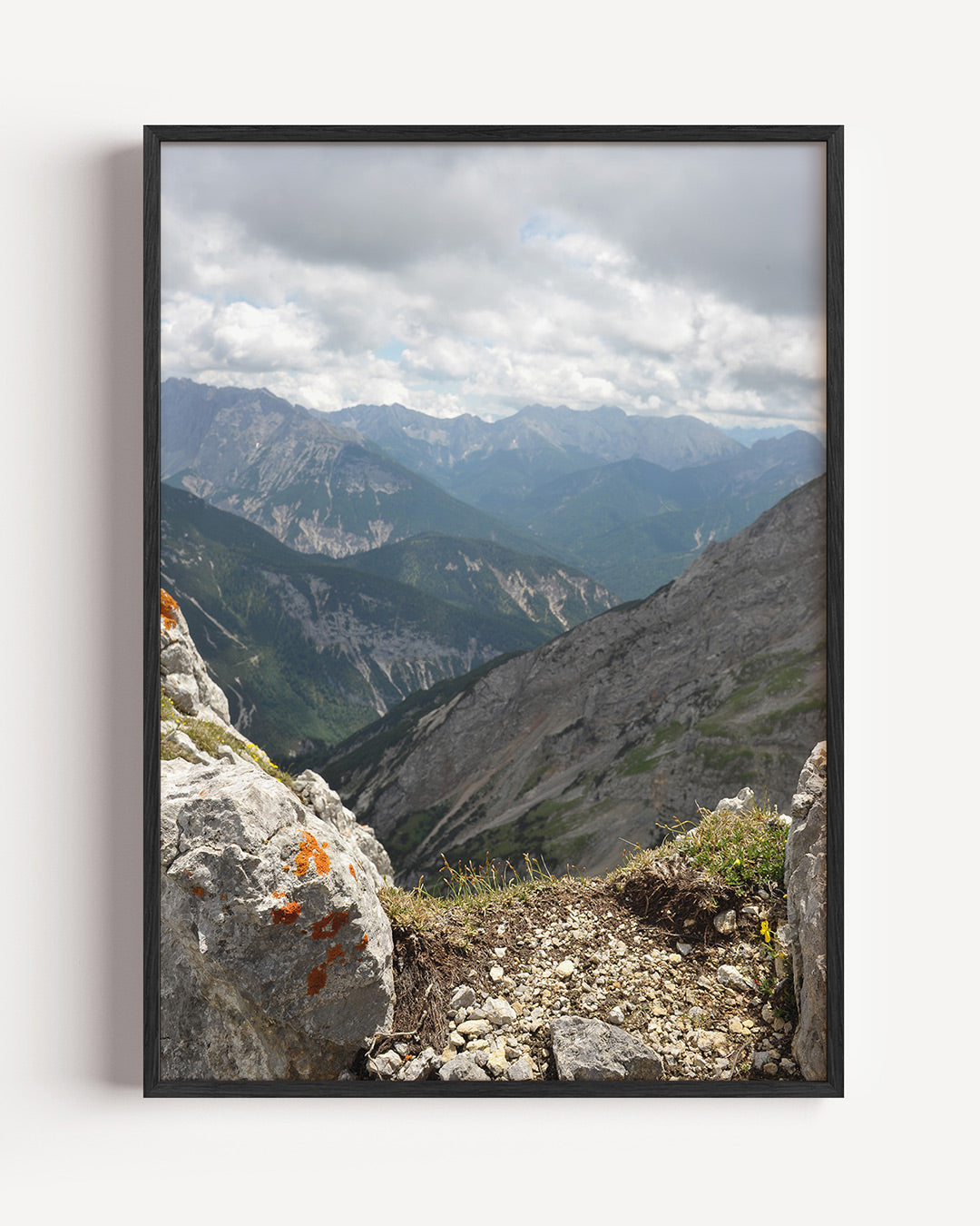 Berglandschap met rotsen Poster