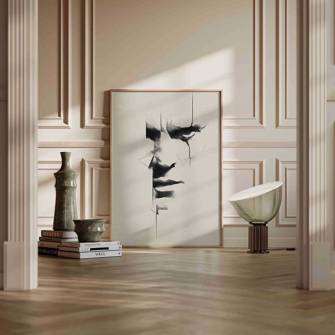 Minimalistisch gezicht Poster