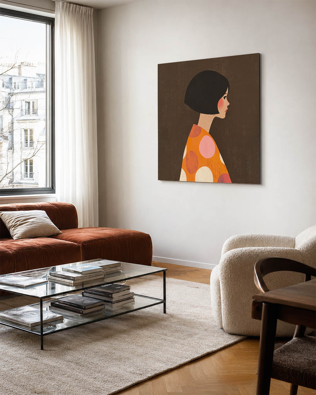 Stijlvolle vrouwenzijde Kunstwerk