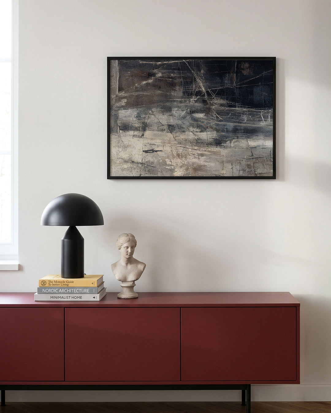 Abstracte lijnen en texturen Poster