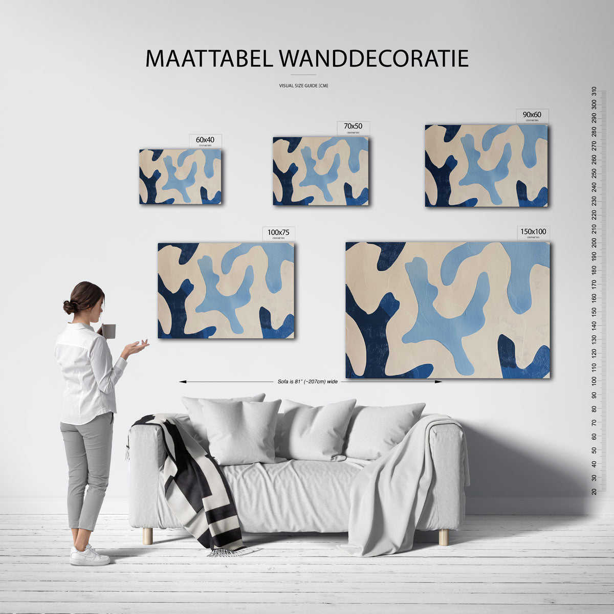 Organische vormen compositie Kunstwerk