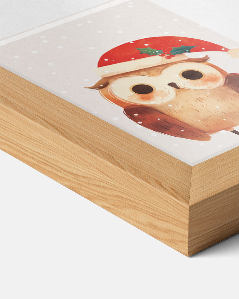 Kerst Uilen Poster-WallArtistic
