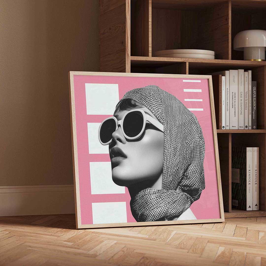 Vrouw met zonnebril Poster