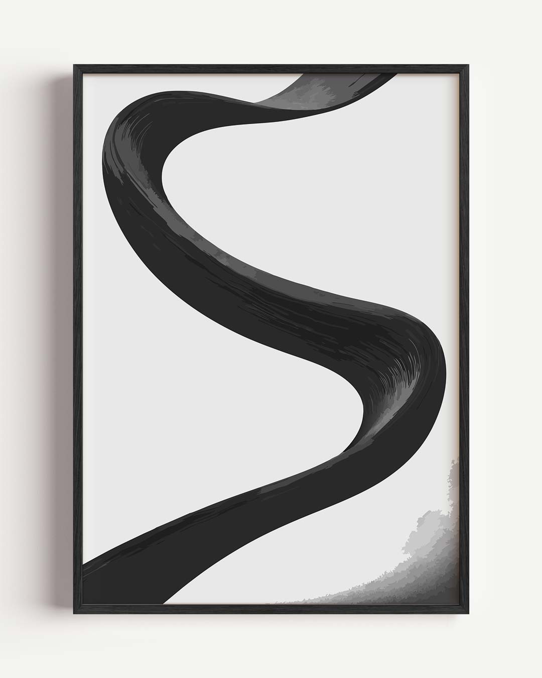 Elegante Zwarte Krul Wandkunst Poster-WallArtistic