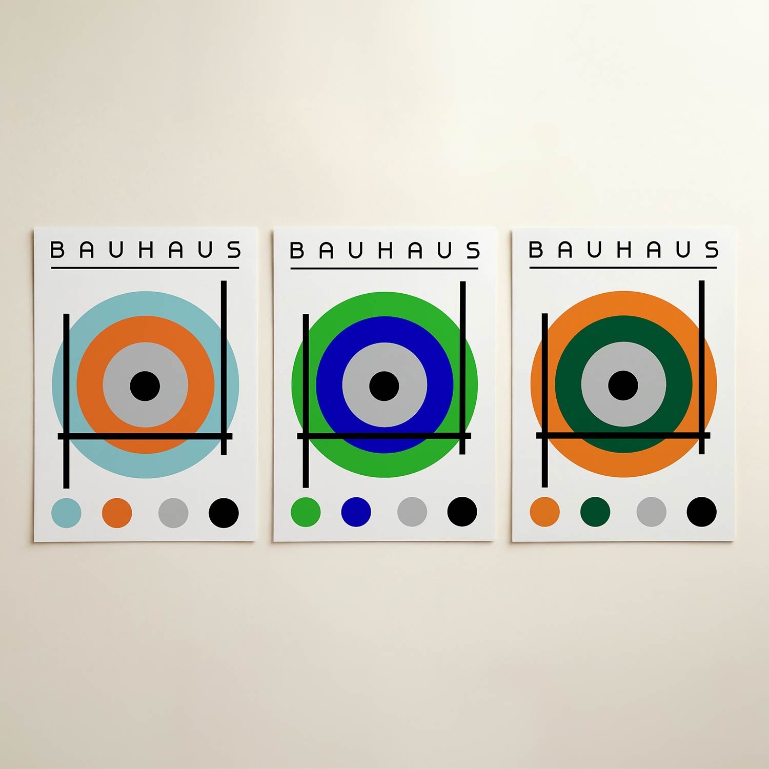 Cirkel en lijnen Posterset