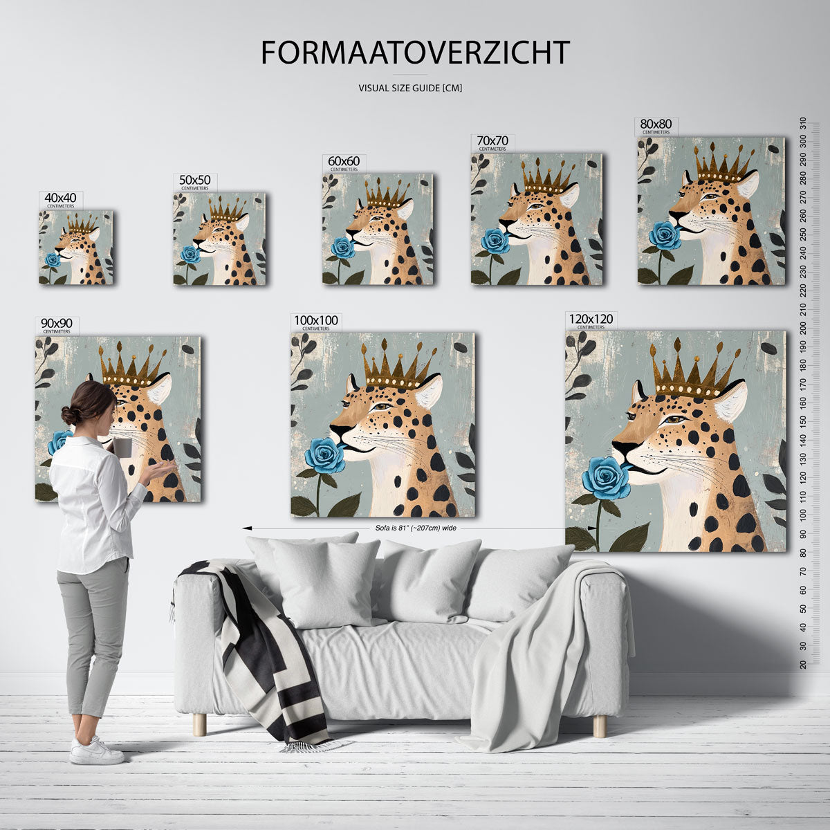 Luipaard met kroon Poster