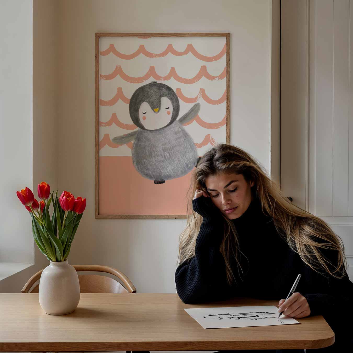 Schattige Pinguïn Kinderkamerposter-WallArtistic