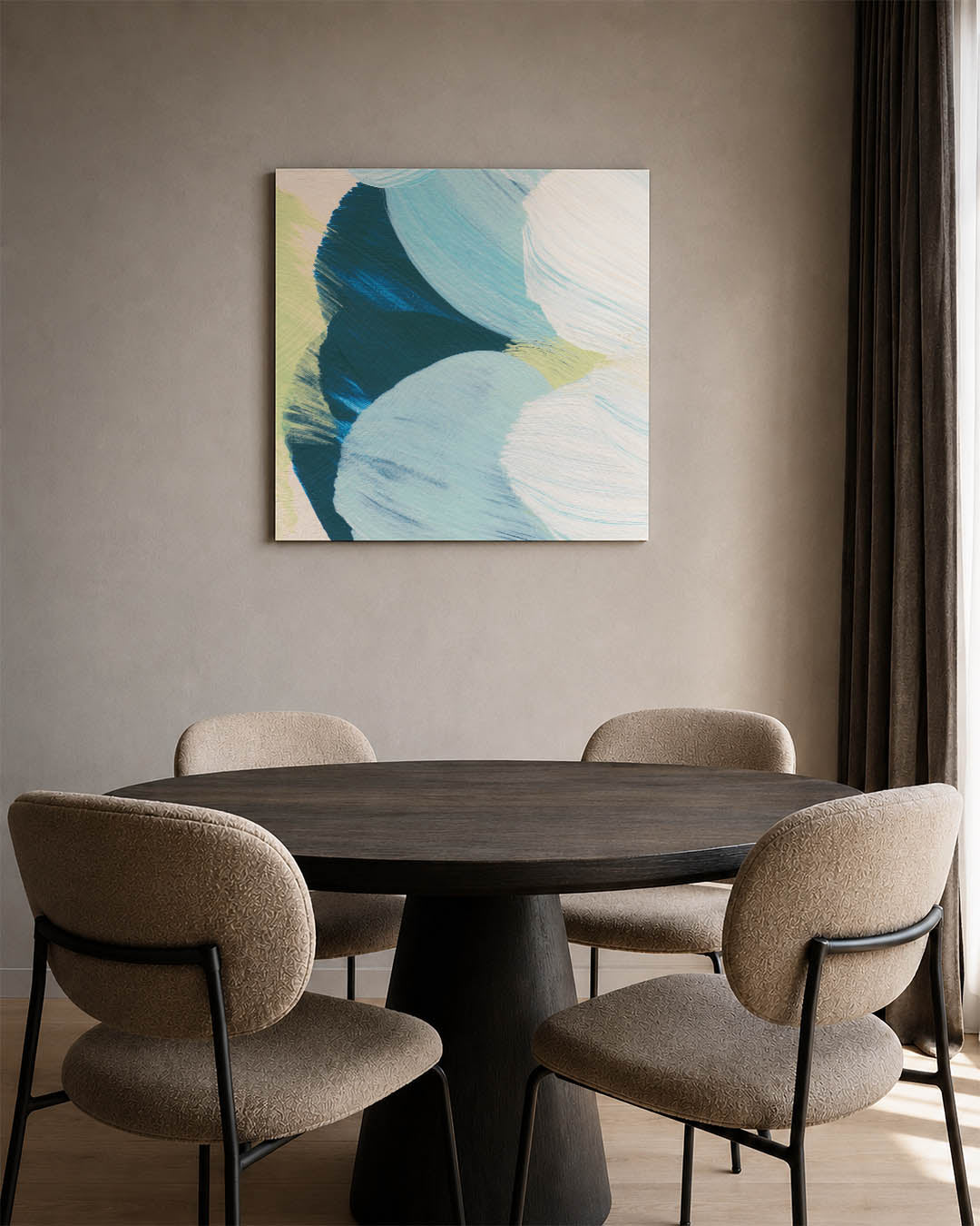 Vloeiende kleurencompositie Kunstwerk