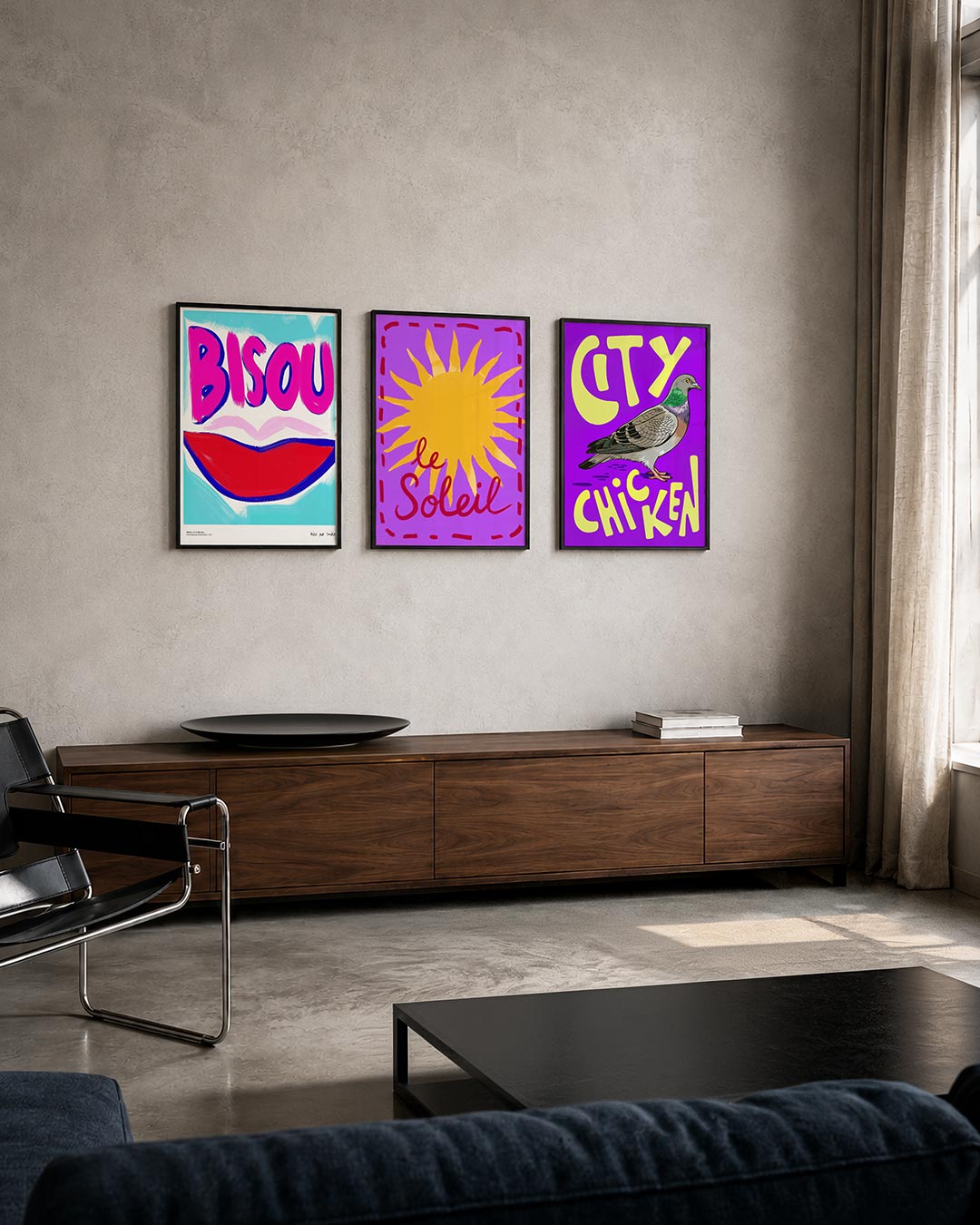 Kleurrijke kus Posterset