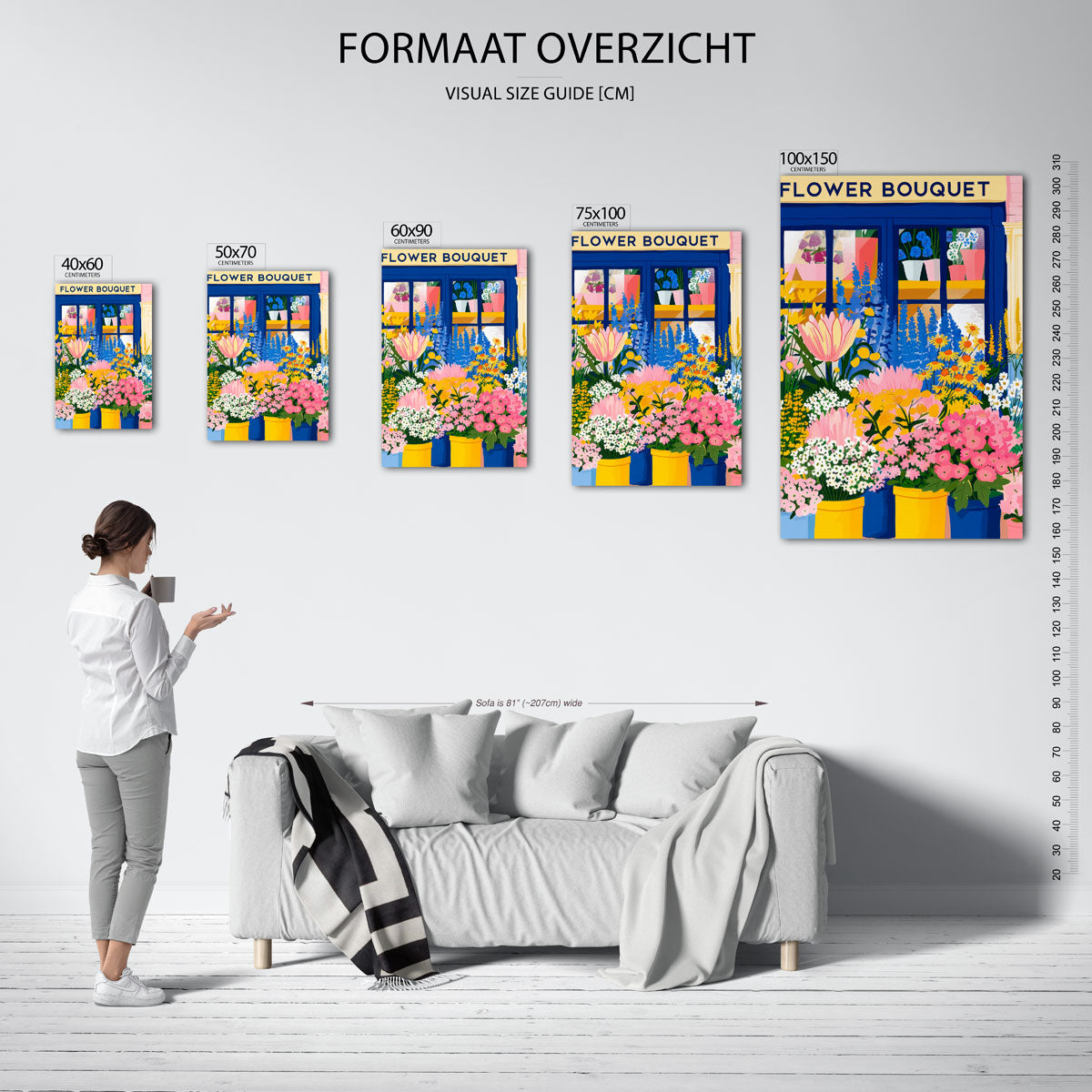 Bloemenwinkel illustratie Kunstwerk