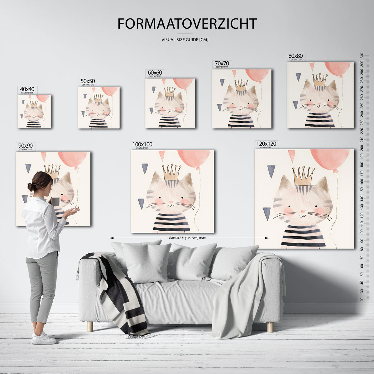 Kat met kroon Poster