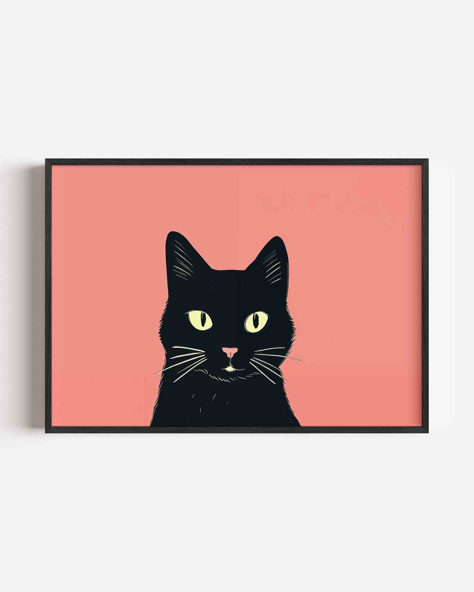 Zwarte kat Poster