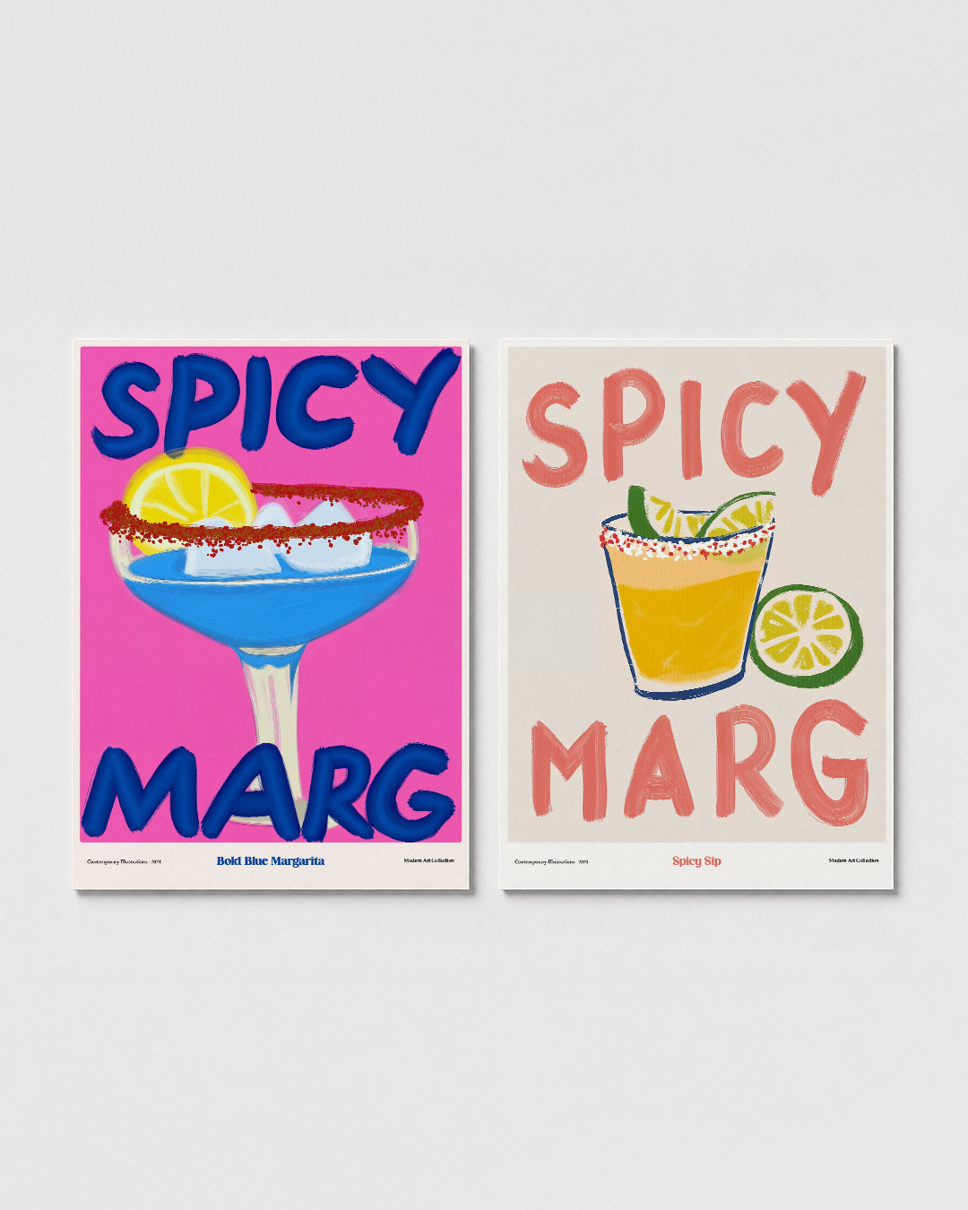 Kleurrijke cocktail Posterset