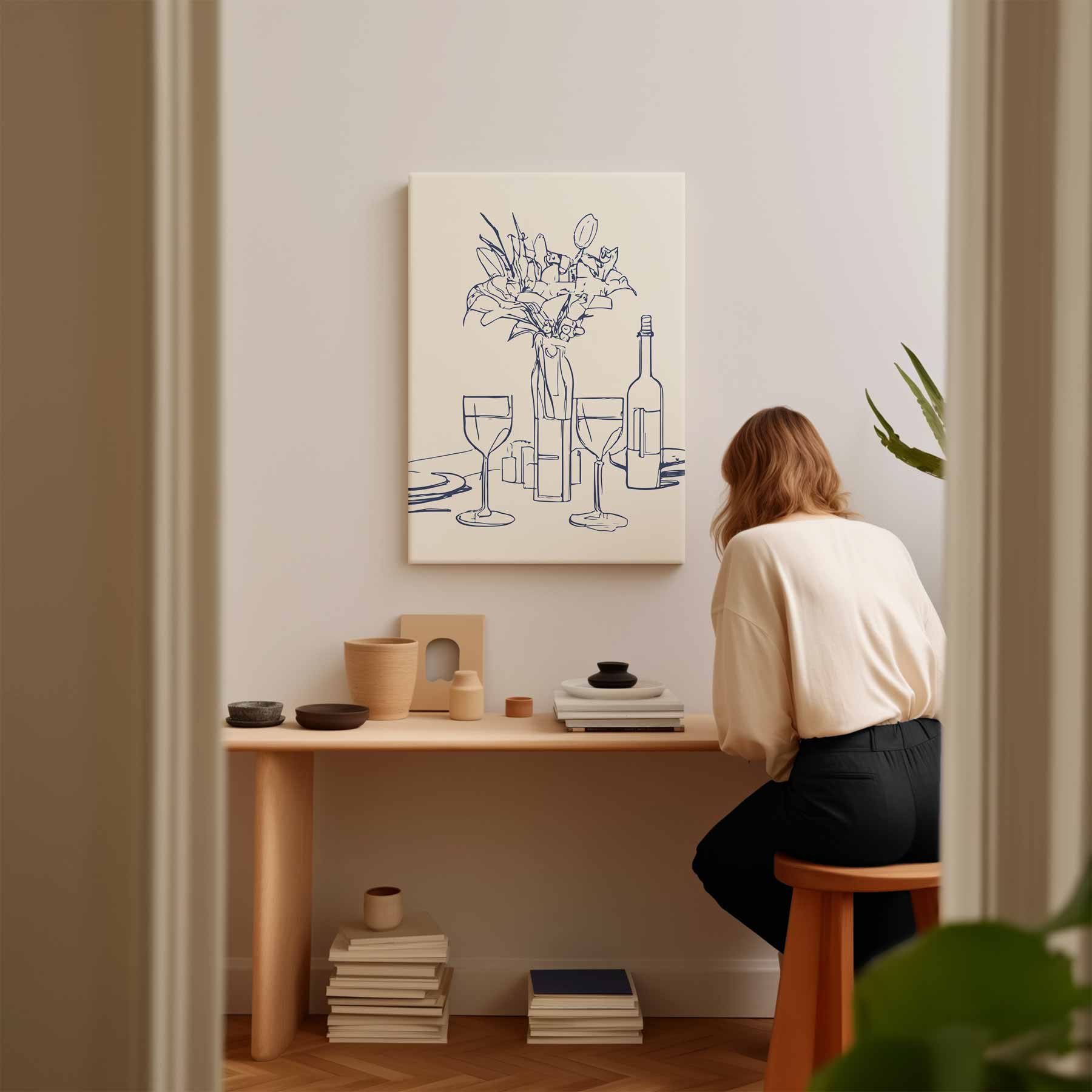 Elegante Tafelscène Kunstwerk-canvas-dibond-plexiglas-wanddecoratie-WallArtistic