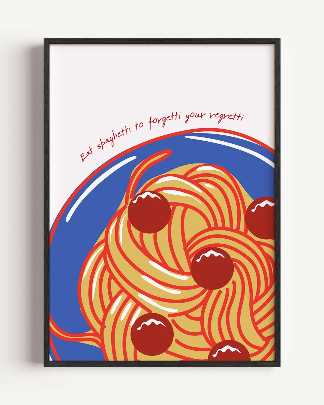 Spaghetti Regretti Poster-WallArtistic