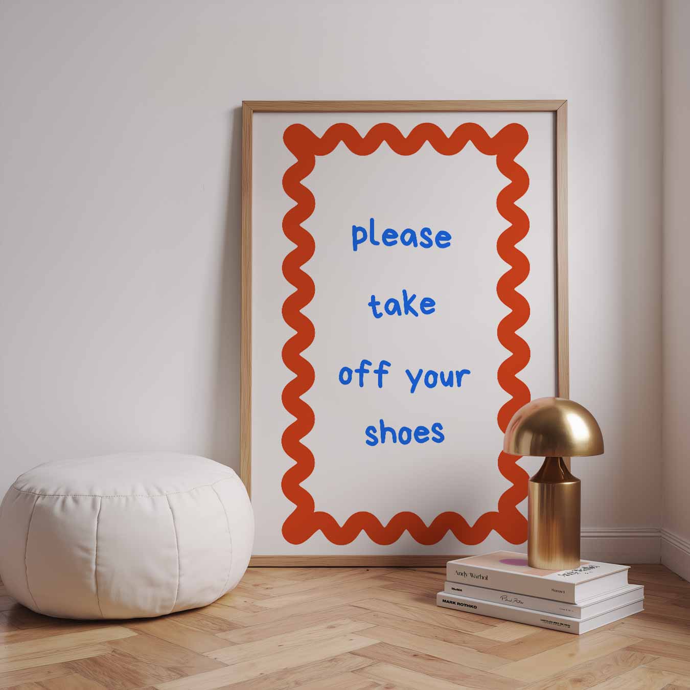 Welkomstposter "Schoenen Uit! Poster-WallArtistic