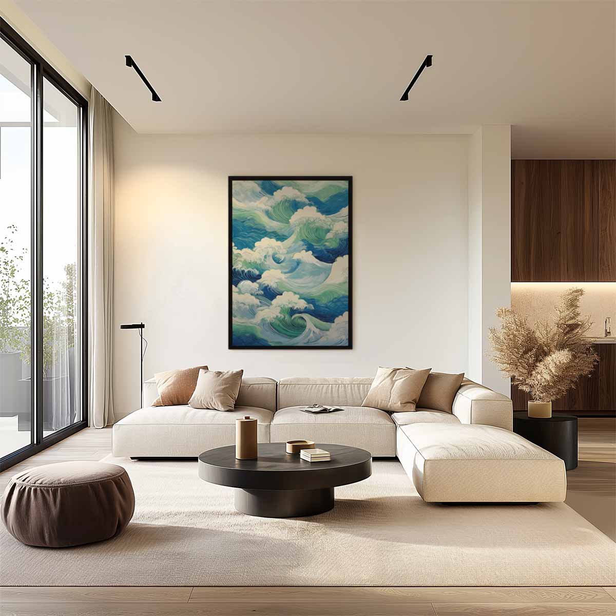 Golven van Kleuren Kunstwerk-canvas-dibond-plexiglas-wanddecoratie-WallArtistic