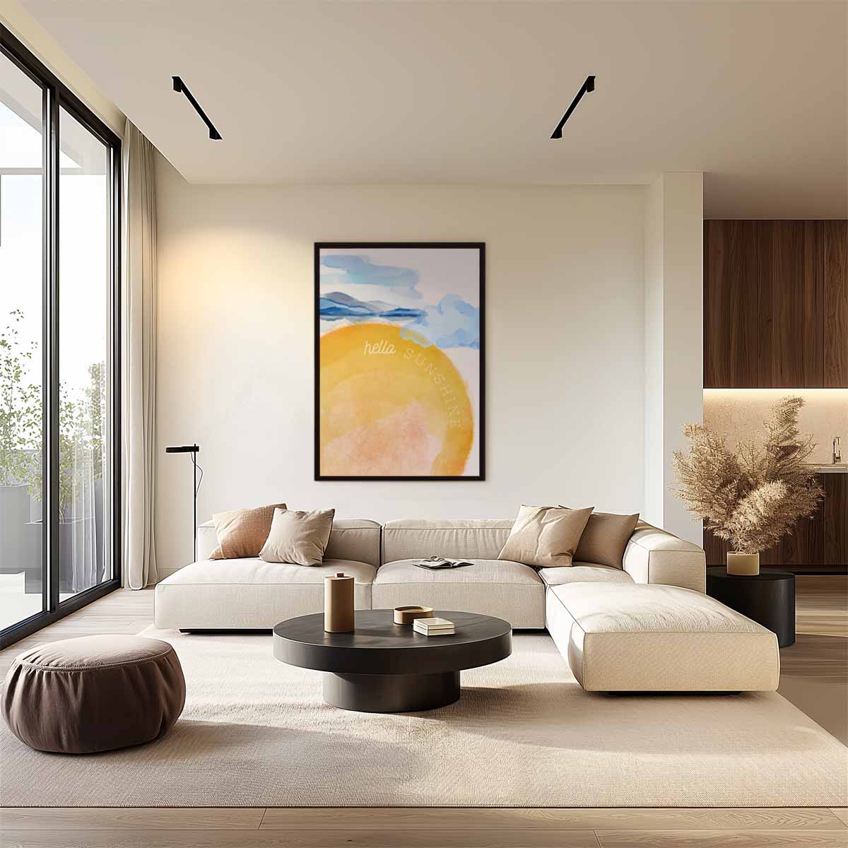 Zonneschijn Groet Kunstwerk-canvas-dibond-plexiglas-wanddecoratie-WallArtistic