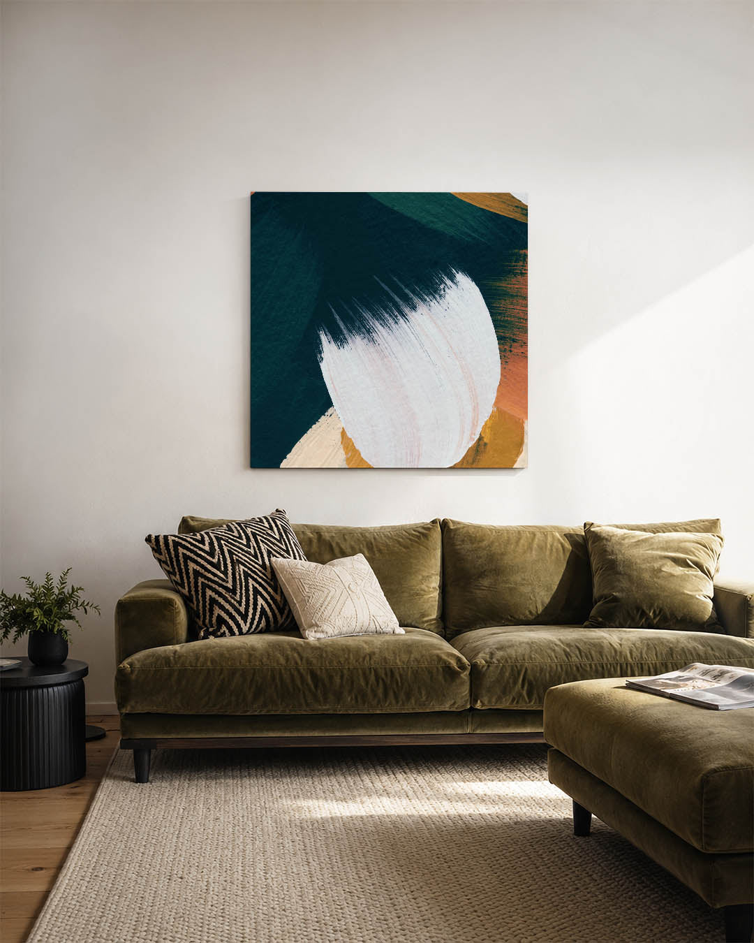 Dynamische kleurencompositie Kunstwerk