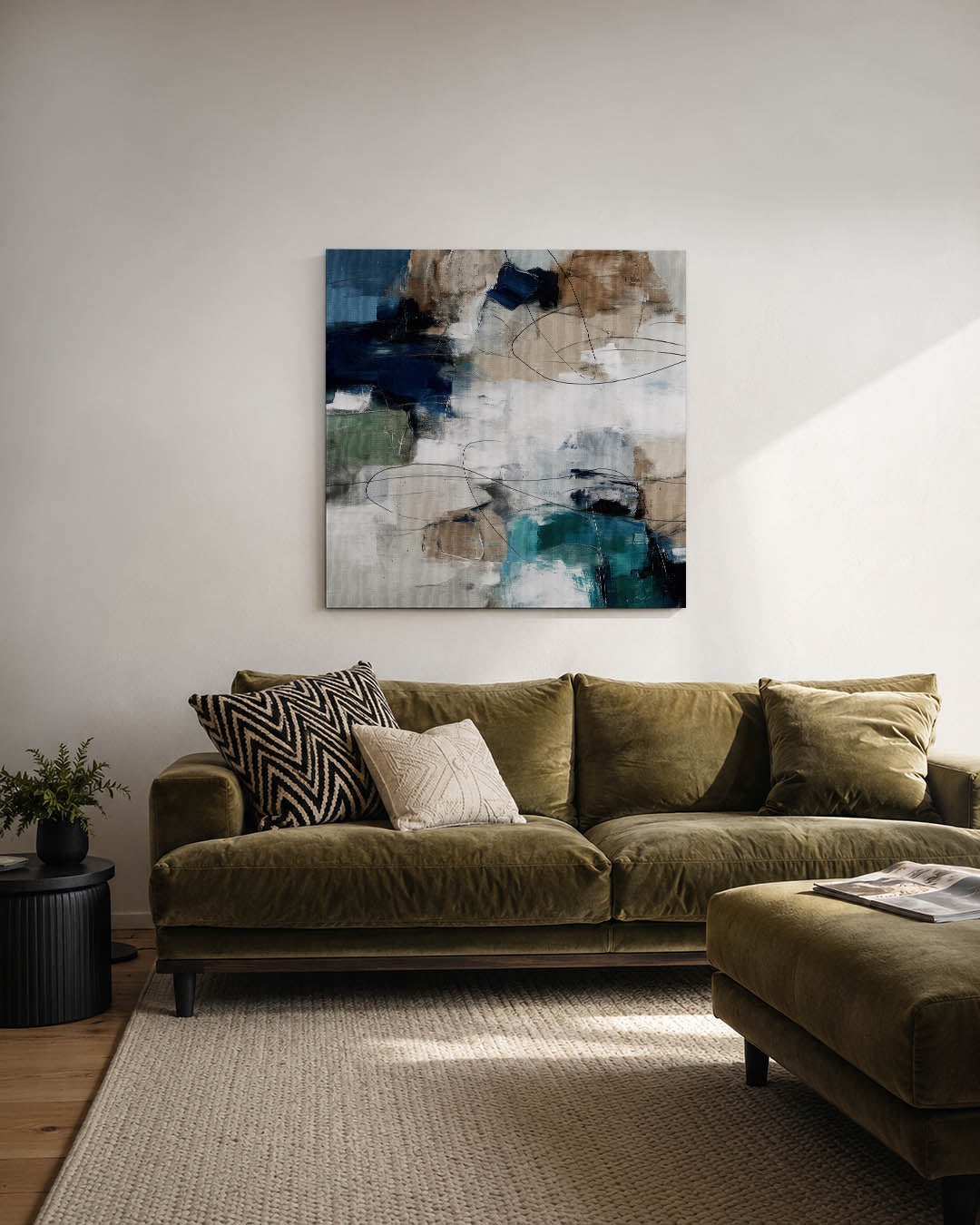 Dynamische kleurvlakken Kunstwerk