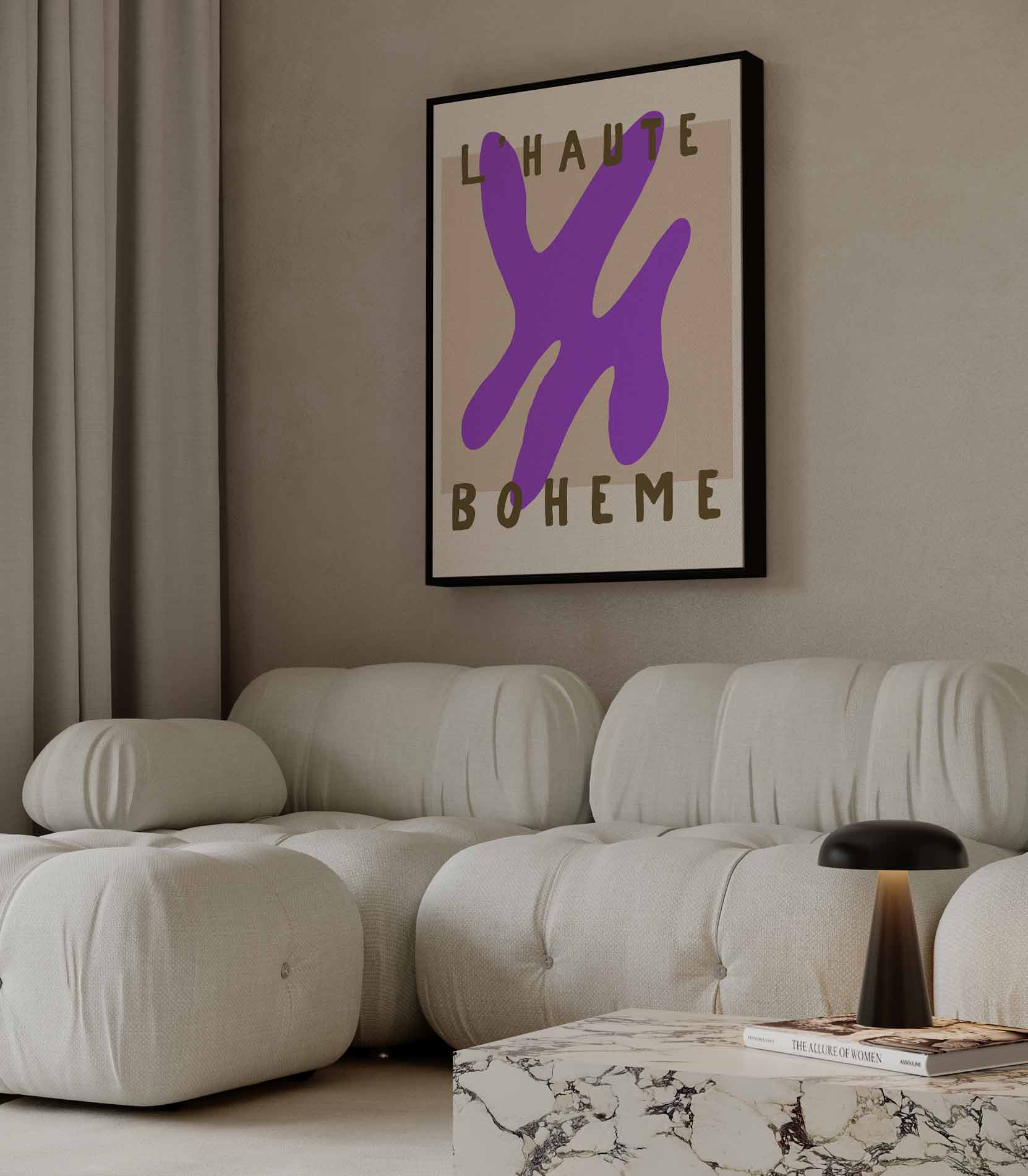 L'Haute Boheme Abstract Kunstwerk-canvas-dibond-plexiglas-wanddecoratie-WallArtistic