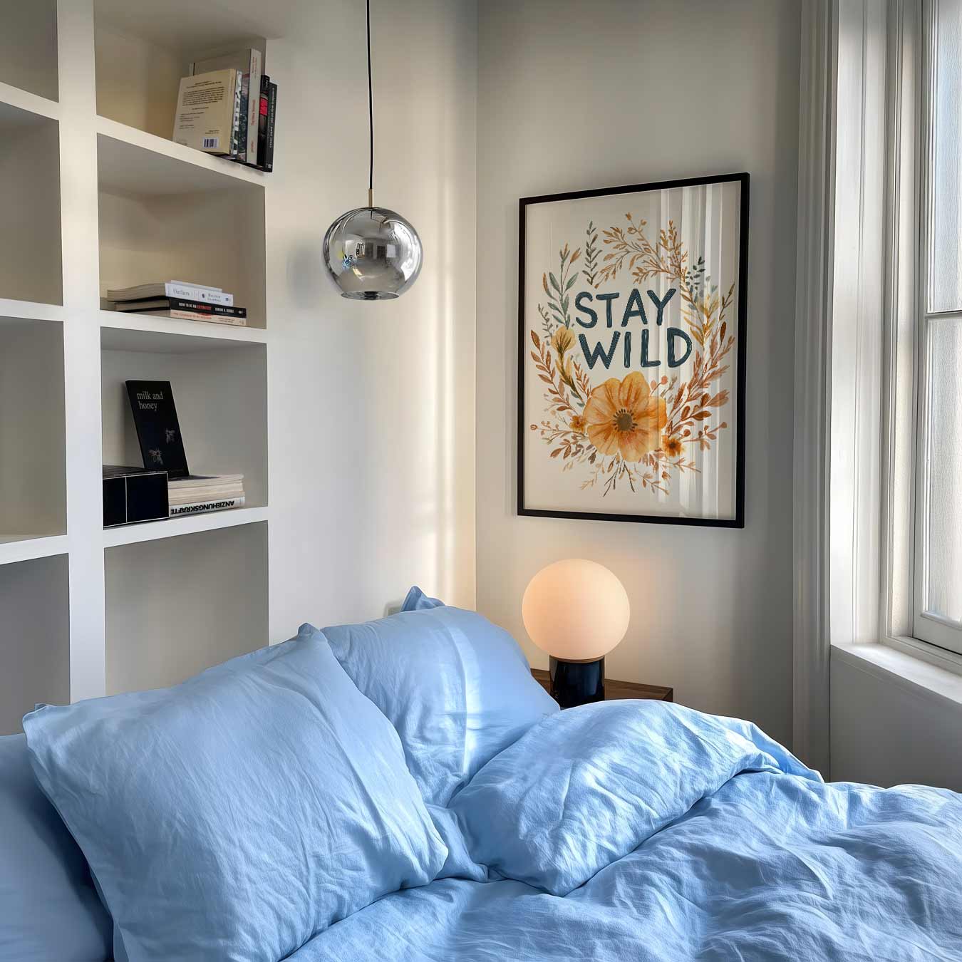Stay Wild Bloemenposter-WallArtistic