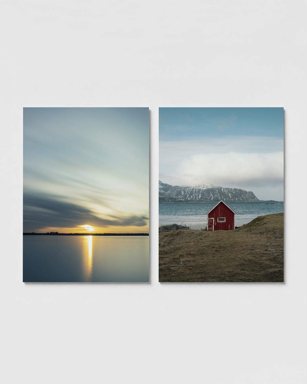 Zonsondergang reflectie Posterset