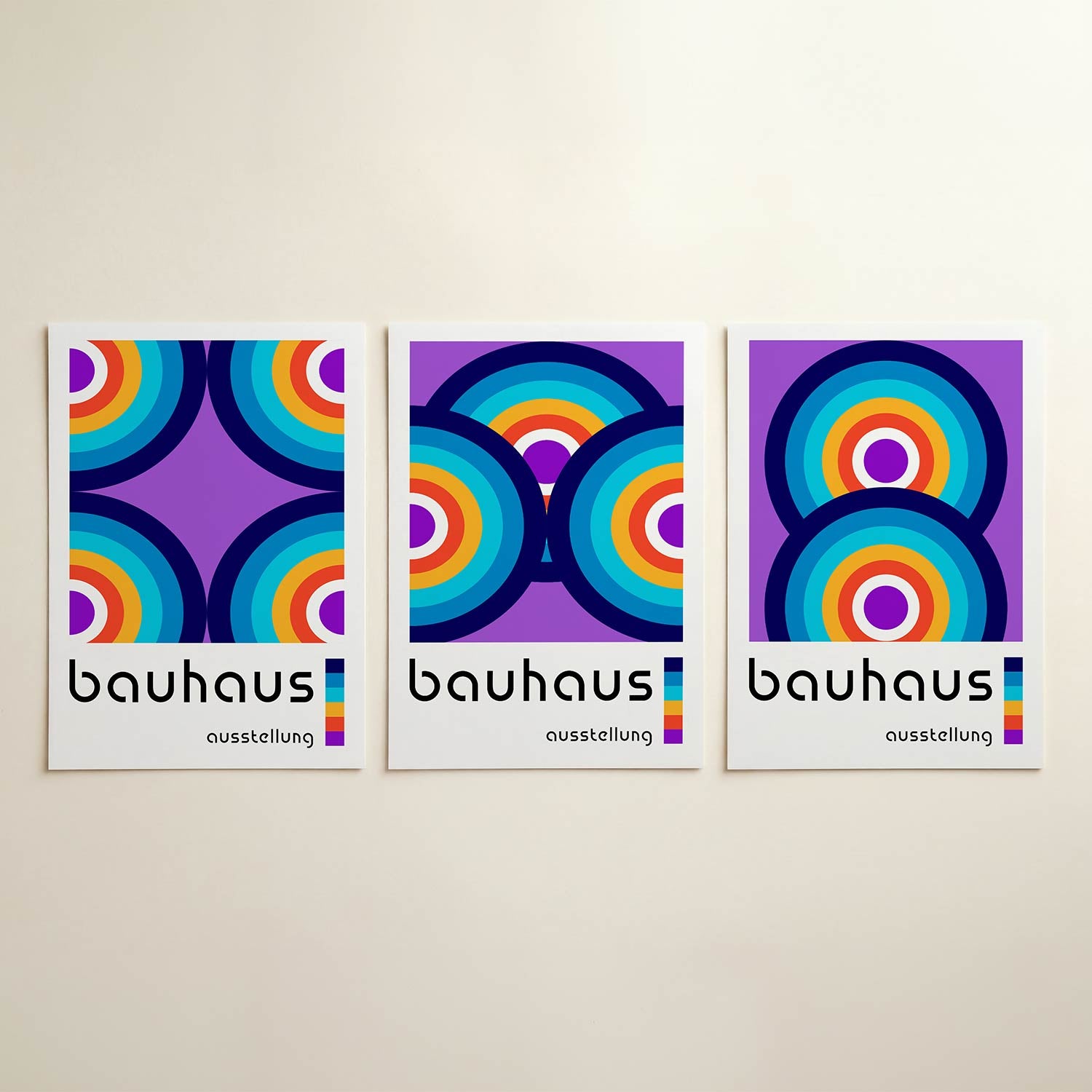 Kleurrijke cirkelpatronen Posterset