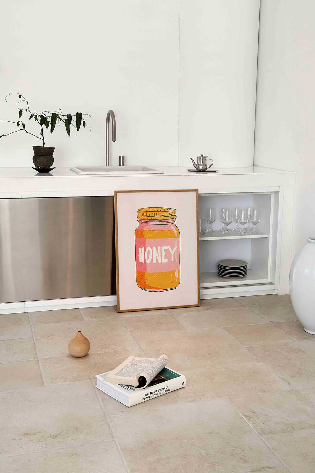 Honingpot illustratie Poster